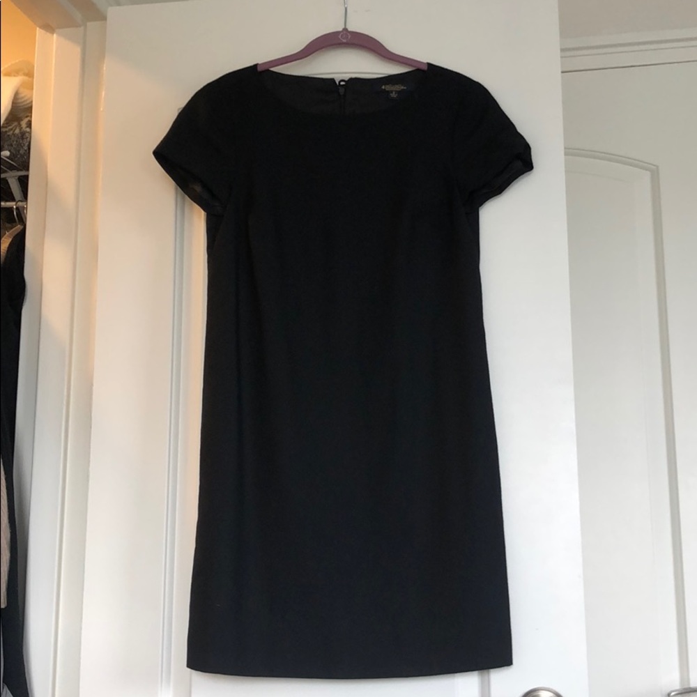 Brooks Brothers Wool A-Line Dress w Cap Sleeves